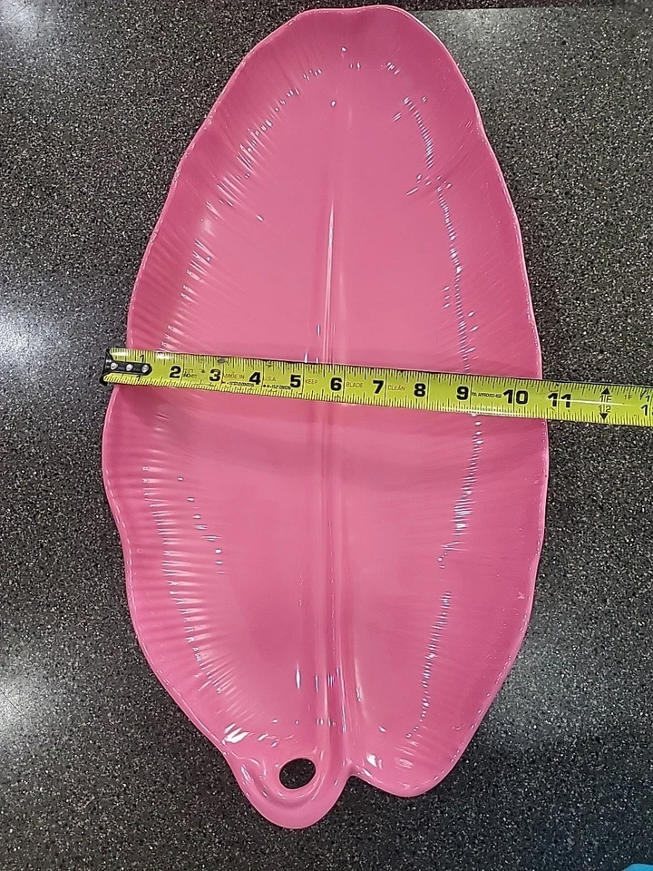 Banana Leaf Melamine Platter Pink - Image 4 of 4