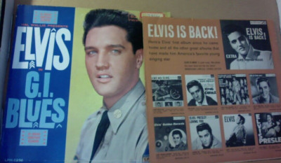 EX- 1960 Elvis Presley G.I. Blues LP LPM 2256 w/ RARE ELVIS IS BACK INNER SLEEVE