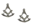 2 x Masonic Past Masters Without G Handcrafted From English Pewter Badges-H-1730