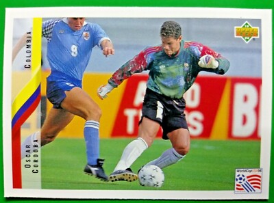 CORDOBA, COLOMBIA N.34-WORLD CUP USA 94 COLLECTIBLE CARD OF THE UPPER D.E.C.K.