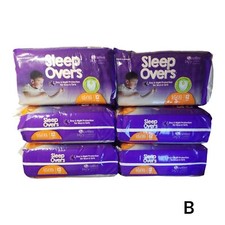 Sleep Overs (6) Packs of 12 Pull Up/Underwear Large/X Large 60-125 Lbs