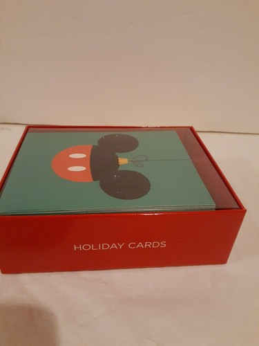 Carte di Natale in papiro in scatola, ornamento natalizio Topolino (20 pezzi) NUOVE! - Foto 4 di 8