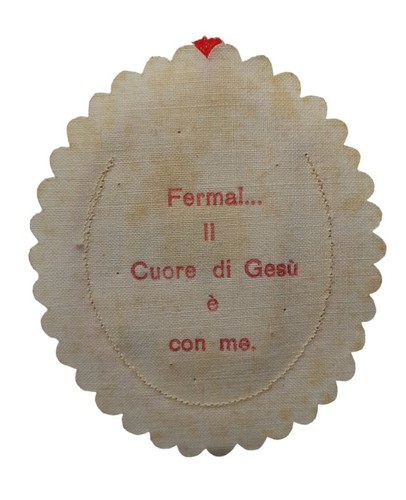 *HH* Antico Scapolare ex voto votiva devozionale religiosa sacro cuore Gesù - Foto 2 di 5
