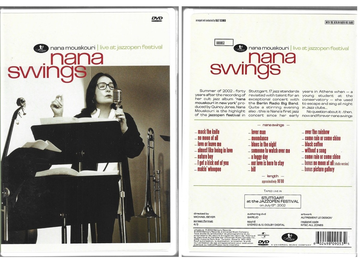 【DVD】nana swings JAZZ 中国版 nana mouskouri Nana Swings Nana Mouskouri Live at Jazzopen Festival 2002