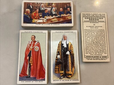 1937 Player's Coronation Series: Ceremonial Dress Cigarette Cards - Pick Yours
