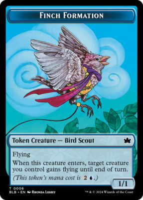 FINCH FORMATION TOKEN x4 mtg NM Bloomburrow