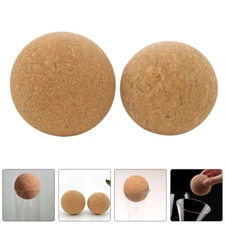 2Pcs Wine Cork Ball Wooden Stopper Decanter for Carafe Bottle Replacement