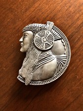 Native Amerindian Indian Chief Head Metal Unisex Men  s Belt Buckle