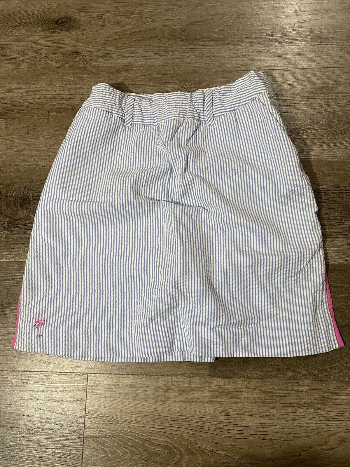 Lilly Pulitzer Baby Blue White Striped Skirt Shor… - image 1