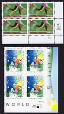 Scott #3397-3398 Summer Sports Adoption Plate Block of 4 Stamps - MNH LR