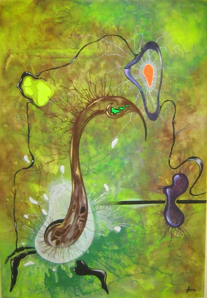 arte moderno pintura abstracta surrealismo multicolor surrealista ácido psicodélico por Foto 2 de 4