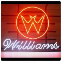WILLIAMS FLIPPER INSEGNA NEON ~ MANCAVE BAR insegne arcade luce NUOVO