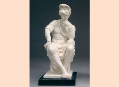 Skulptur Klassische Giuliano De Medici * CM 25 Pulver, Alabaster Made IN Italy