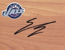 Utah Jazz Enes Kanter Signed Floorboard COA