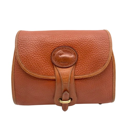 Dooney & Bourke Burnt Orange Pebbled Leather Vintage Essex Crossbody