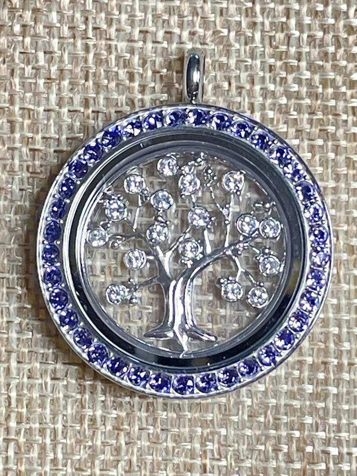 Сова оригами большой закрученный замок дерево жизни с фиолетовыми и прозрачными кристаллами - Изображение 2 из 4