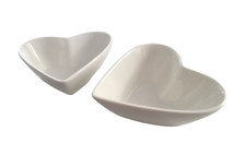 Small Tapas Heart Shape Serving Bowls 6cm X 2 Pack Valentine Love Pudding Plates