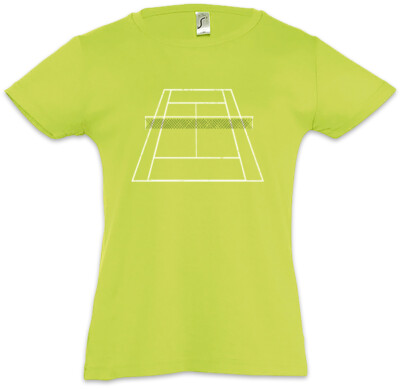 Tennis Court II Kids Girls T-Shirt Player Love Addiction Tennis Racket Field
