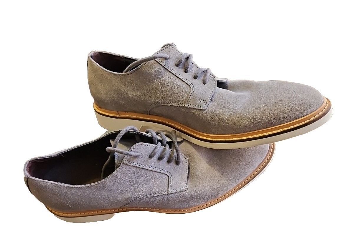 SAOLA Oxford Cole Haan Great Jones in camoscio grigio tinta unita da uomo taglia US 11 M C12645