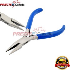 Chain Nose Jaw Pliers 5" W/ V Spring Smooth Jaw Jewelry Making Repair PL-010
