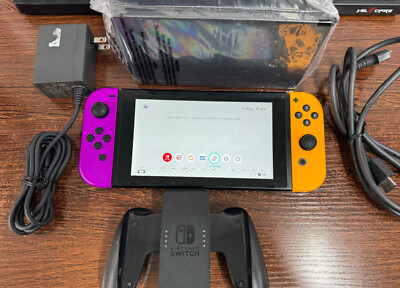 Nintendo Switch Handheld System - V1 Unpatched - Yellow Purple
