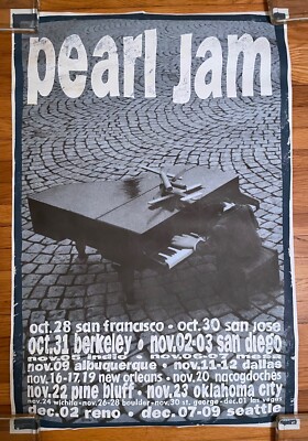 PEARL JAM PIANO PUPPET 1993 WEST COAST FALL TOUR PROMO Only POSTER