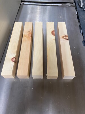 Zirbenholz, Drechselholz, massive Bretter sägerau 5 Stück 300x40x40mm
