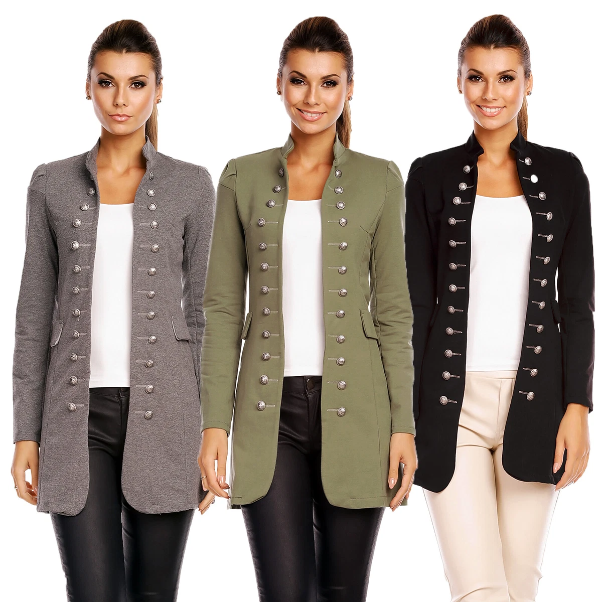 Ladies military style blazer sale