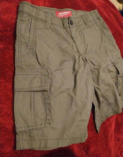 CARGO SHORTS SIZE 12 ADJUSTABLE WAIST BOY'S ARMY GREEN SURF & SKATE ARIZONA... - Picture 2 of 11