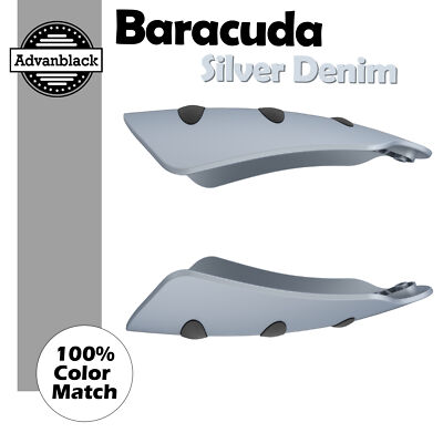 Barracuda Silver Denim Hand Guard Fits for Harley Davidson Touring & Softails