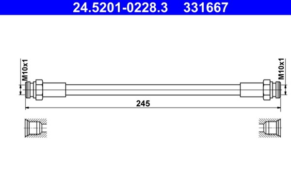 Bremsleitung Flex. Opel T. Corsa 1.0-1.6/1.3-1.7 Cdti 06- Le/Pr-image