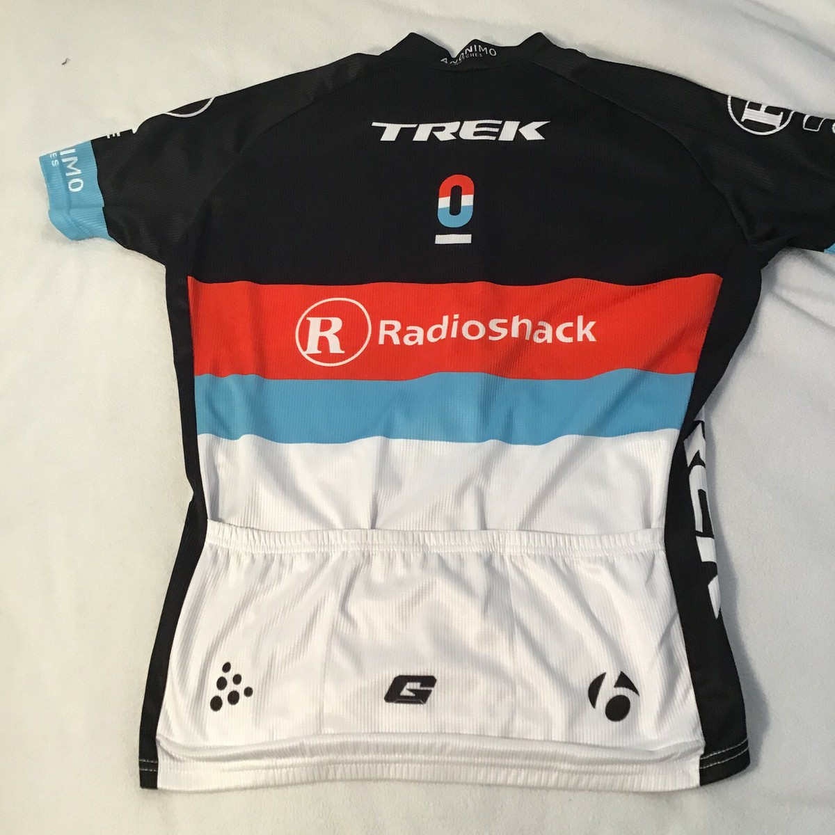Radioshack Craft Leopard Trek Uci Cycling Jersey Size Large White