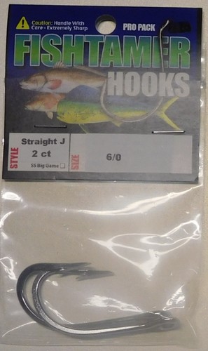 FISCHBÄNDIGER Straight J Edelstahl Angelhaken - Thunfischköder starker Haken (2 Stück) - Bild 10 von 10