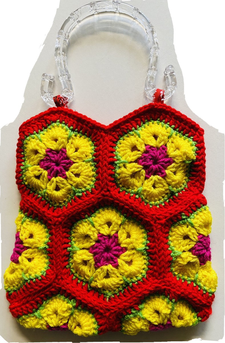 Crochet Pattern Bolso Crochet Flores Africanas CROCHET HANDMADE