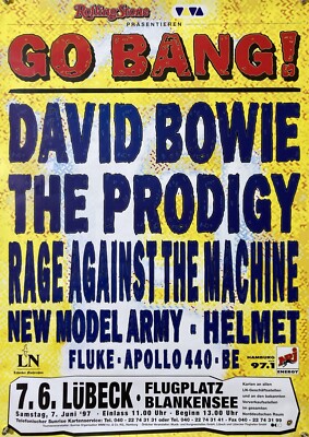 APOLLO 440 'Go Bang!' Concert Poster - Flugplatz, Lubeck 1997 10''x8'' reprint