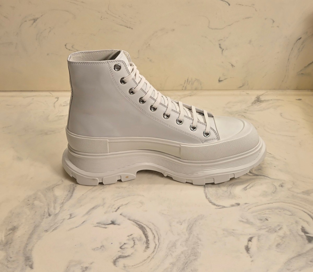 alexander mcqueen tread slick ロング　ブーツ New! Alexander McQueen 'Tread Slick' Combat Boots Mens 13 US 46