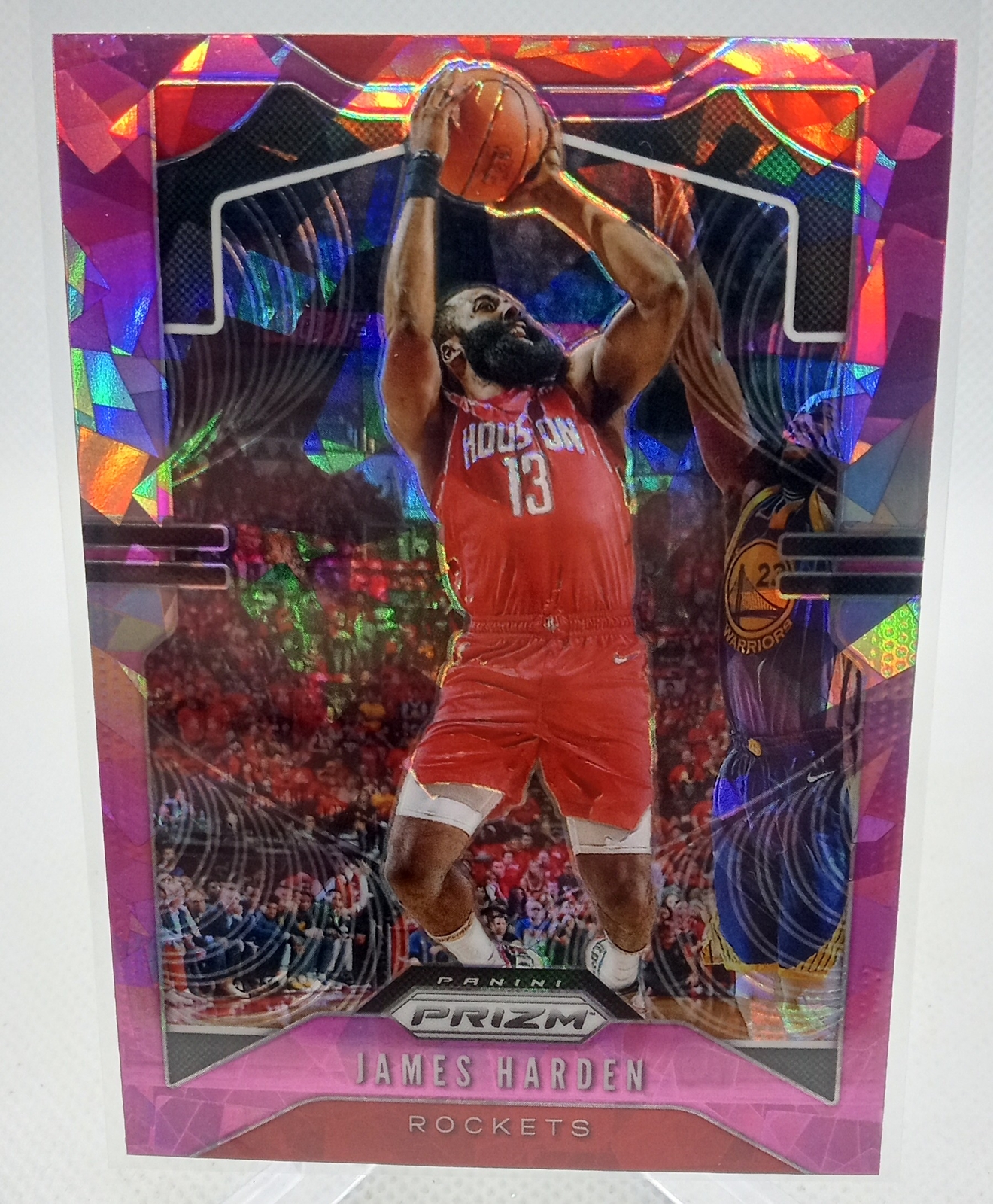 2019-20 Panini Prizm #107 James Harden Prizms Pink Ice