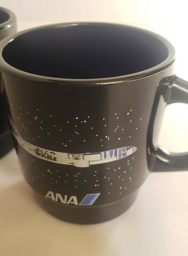 2 tazas negras Fire King JAPÓN STAR WARS x ANA EXCLUSIVAS R2D2 - Imagen 9 de 12