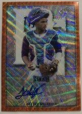 2020 LEAF METAL PERFECT GAME JAYDEN MELENDEZ ORANGE WAVE REFRACTOR AUTO 1/1 M