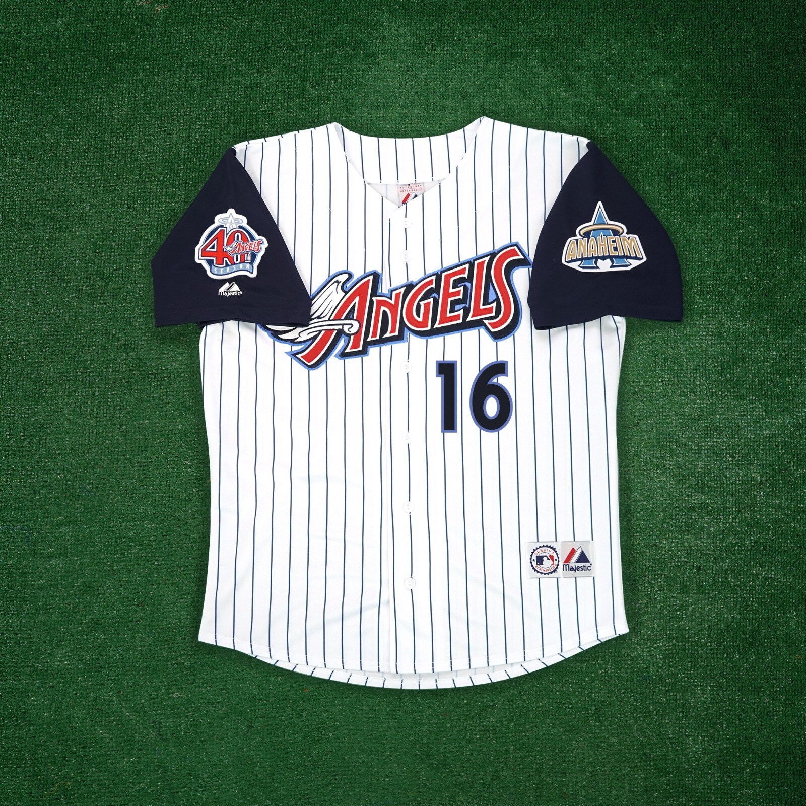 Garret Anderson 2000 Anaheim Angels Men's Home/Road/Alt Jersey w/ 40th ...