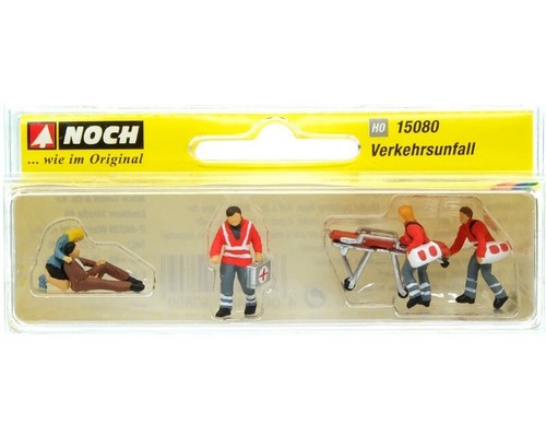 Noch Incidente stradale soccorso con barella scala 1:87 H0 15080 modellismo - Foto 2 di 5