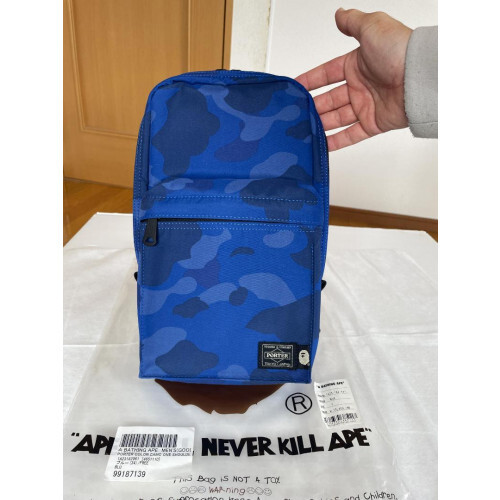 A BATHING APE x PORTER Crossbody Shoulder Bag blue Camo rare A BATHING APE x PORTER Crossbody Shoulder Bag blue Camo rare