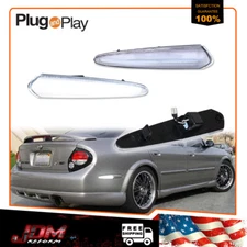 For 2000-2003 Nissan Maxima Clear White LED Rear Bumper Side Marker Lights 2PCS