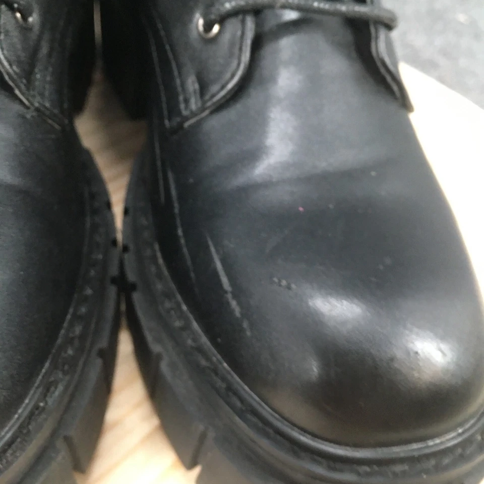 Madden Girl Boots Womens 8.5 M Philly PHIL01J1 Black Faux Leather Thick Sole - Image 3 of 4