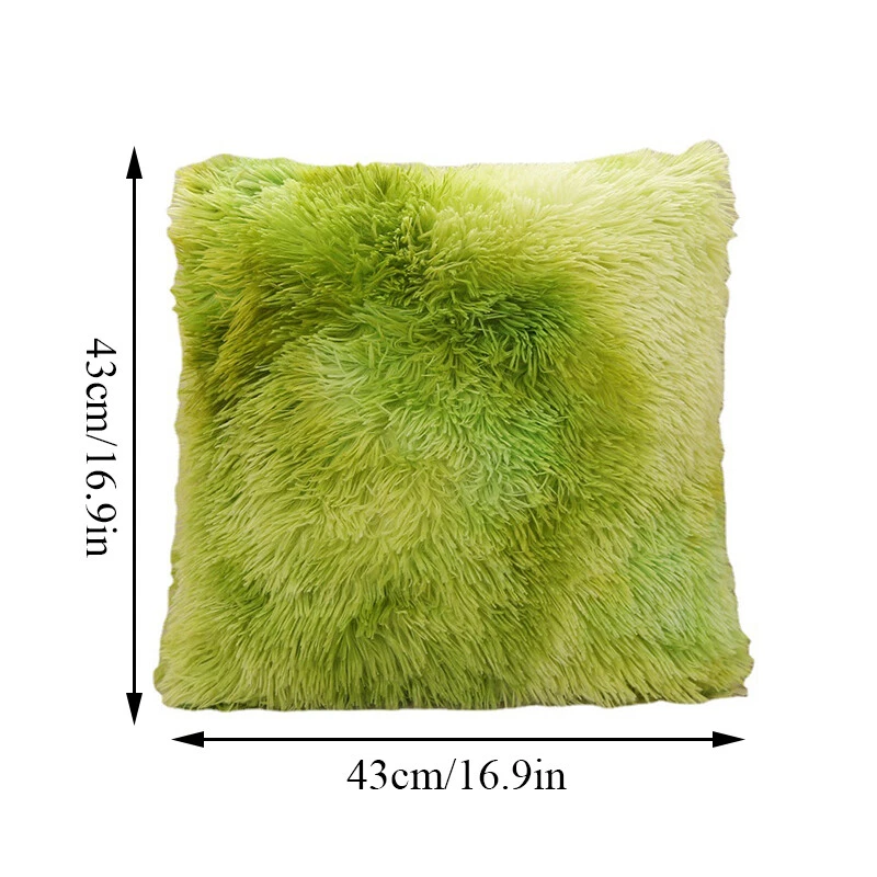 4x Funda de almohada de felpa de piel sintética mullida silla suave sofá cojín Co S Foto 2 de 4