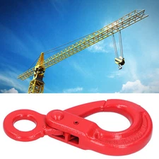 Slip Hook Alloy Steel Eye Shaped Self Locking Rotation Lifting Towing Lock 3.15T