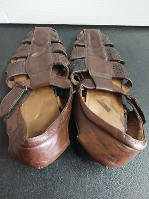 Stacy Adams Brown Leather Fisherman Sandals Brown Size 9.5 s-l400.jpg main image 2
