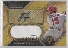 2017 Topps Triple Threads Unity Jumbo Relics Gold 23/25 Randal Grichuk Auto s3g