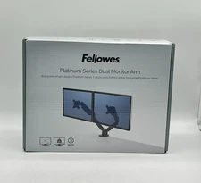Fellowes Platinum Series Dual Monitor Arm for 40-Inch Monitors Ergonomic, Black,