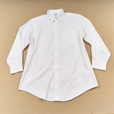 Brooks Brothers 346 White Dress Shirt 16.5 2/3 Slim Fit Non-Iron Cotton